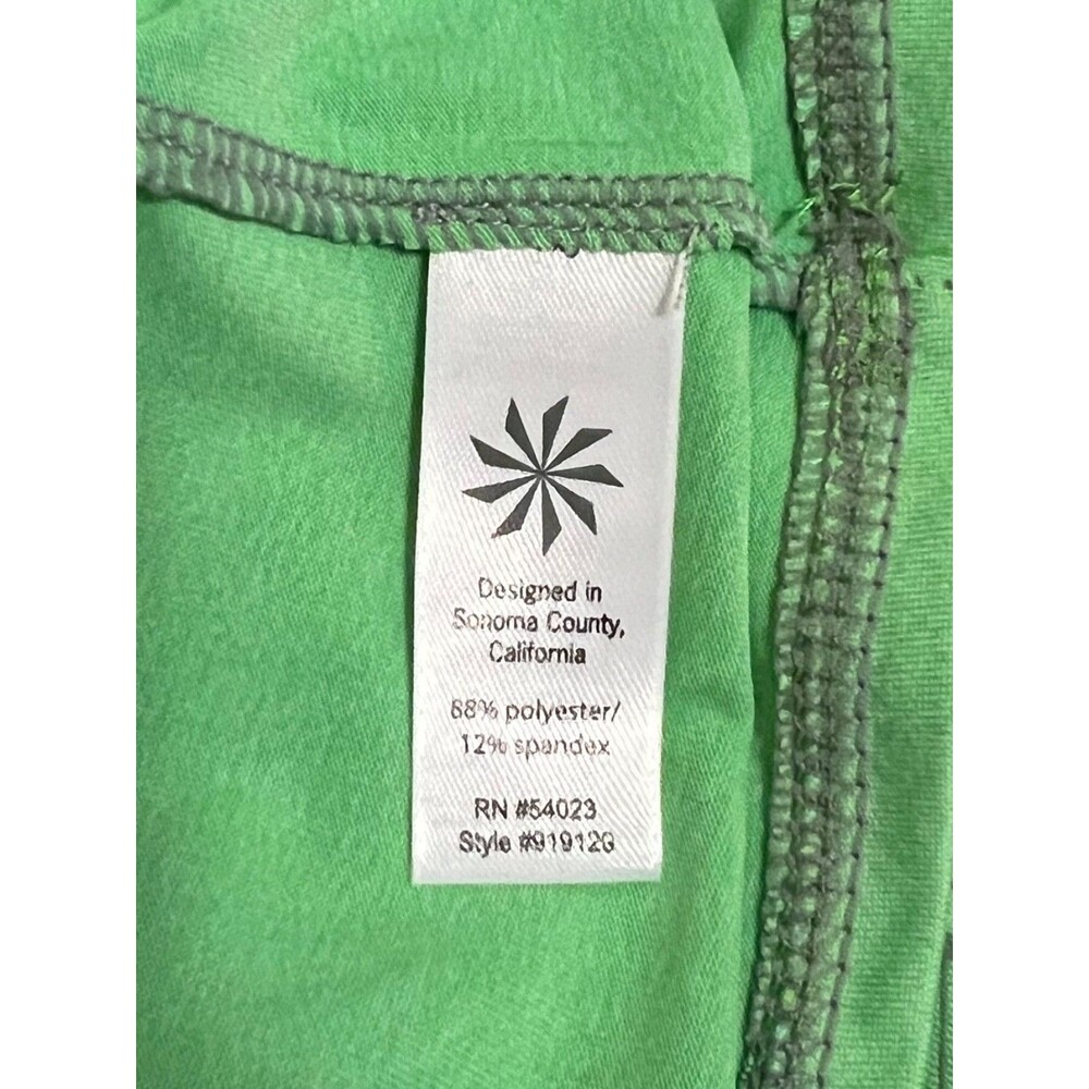 ATHLETA Bright Green Northern Lights Reflective Tank Top Athletic Running XL NWT - Picture 6 of 8